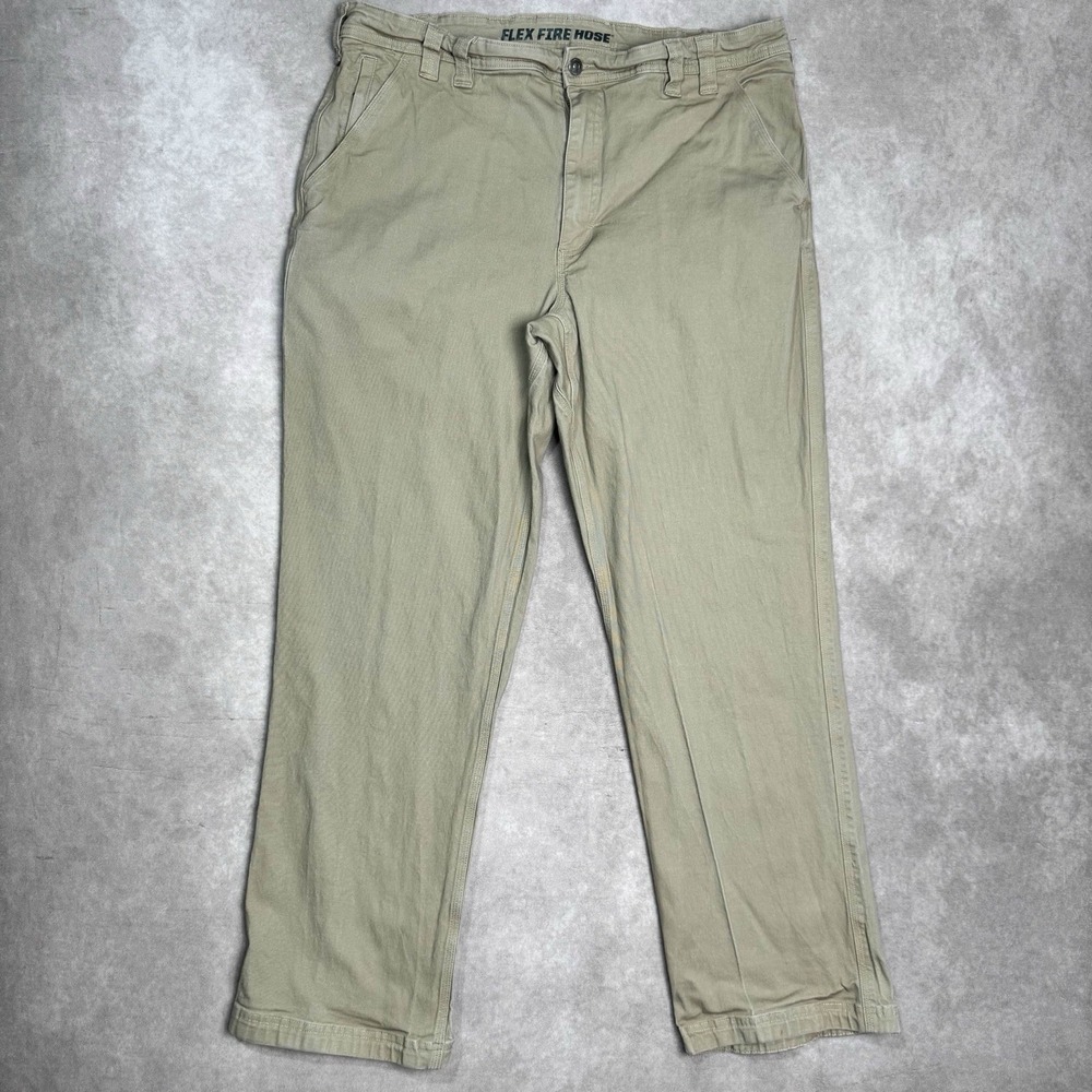 Duluth Men's Flex Ballroom Relaxed Fit Khakis 40x32 Tan Brown Pants Chinos